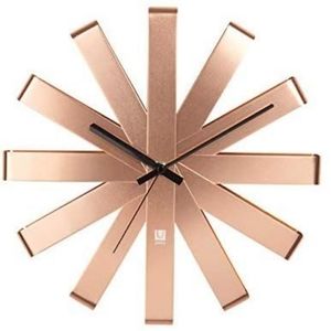 Umbra Ribbon Wall Clock in Copper